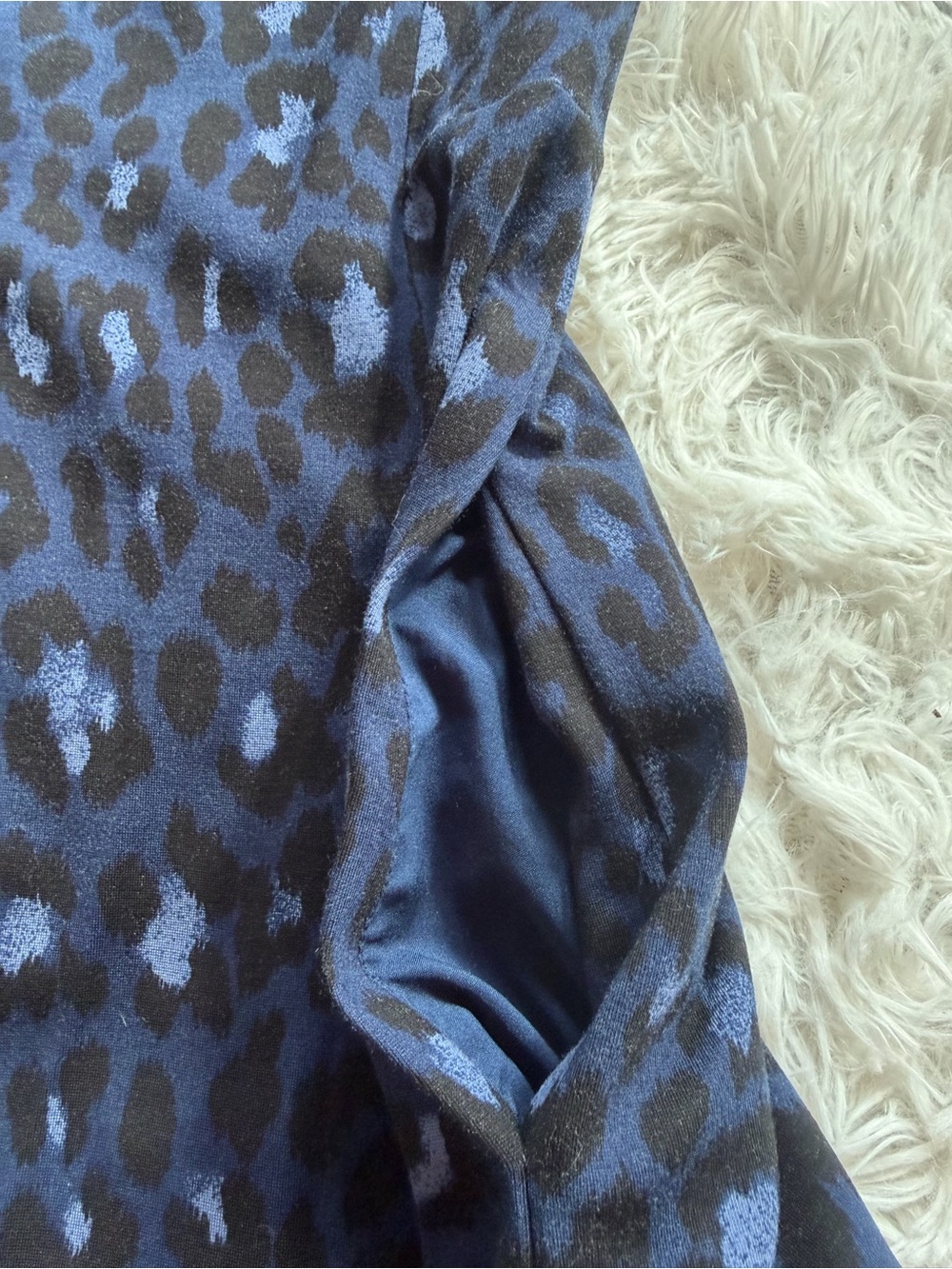 kate spade Navy and Black Leopard Print Midi Dress - Picture 4 of 11